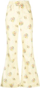 Yuhan wang Jeans met bloemenprint Geel