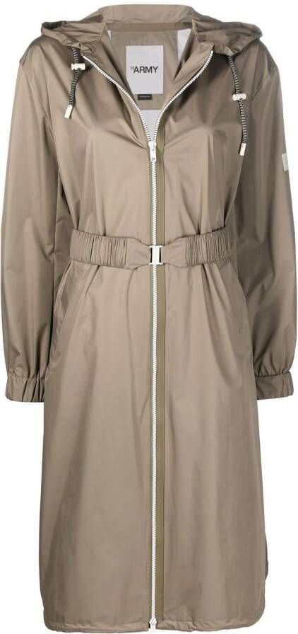 Yves Salomon Parka met ceintuur Beige