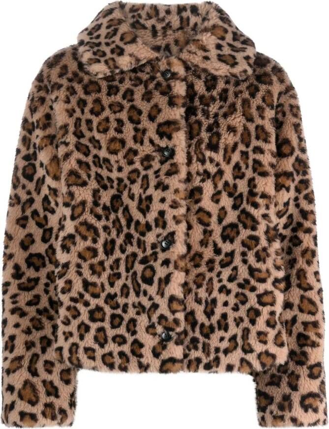 Yves Salomon Jack met luipaardprint Bruin