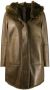 Yves Salomon Lammy coat met capuchon Groen - Thumbnail 1