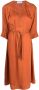 Yves Salomon Midi-jurk met ceintuur Oranje - Thumbnail 1