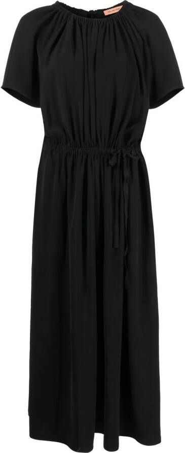 Yves Salomon Midi-jurk met geplooid detail Zwart