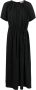 Yves Salomon Midi-jurk met geplooid detail Zwart - Thumbnail 1