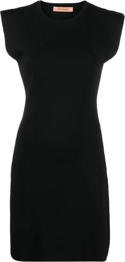 Yves Salomon Mouwloze jurk Zwart