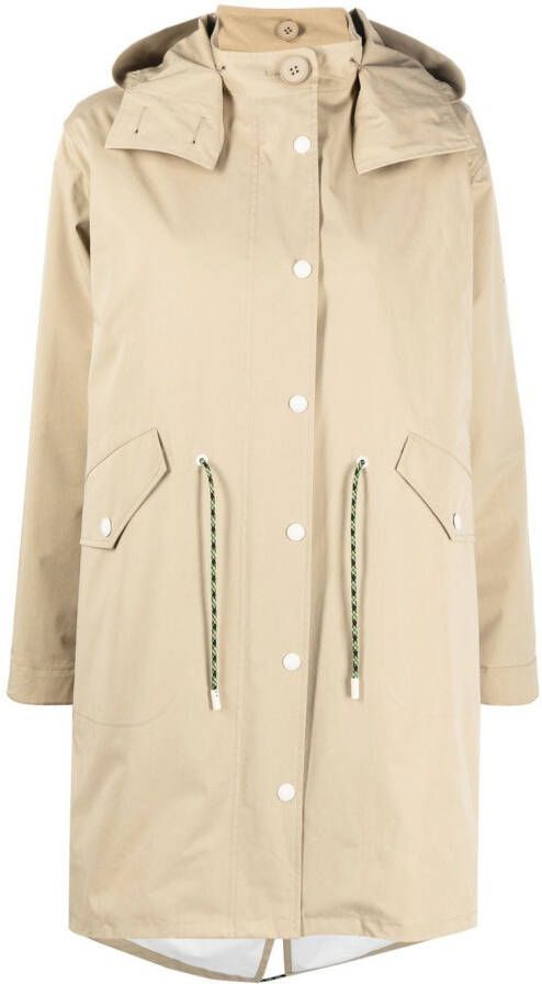 Yves Salomon Regenjas met trekkoordtaille Beige