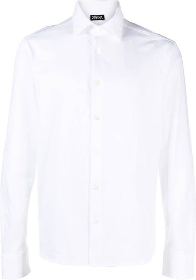 Zegna Overhemd met logopatch Wit