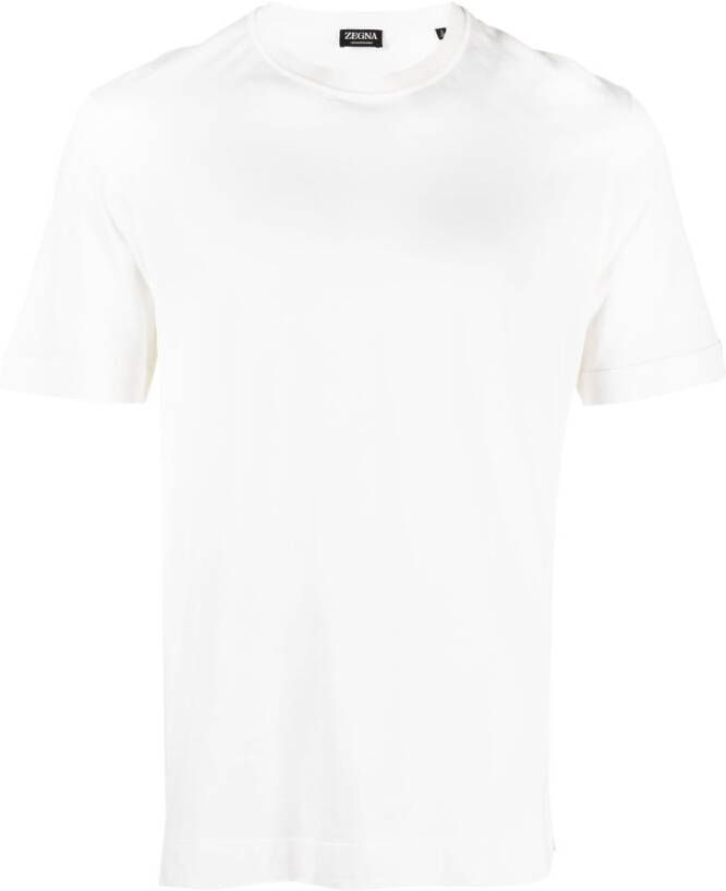 Zegna T-shirt met logopatch Wit
