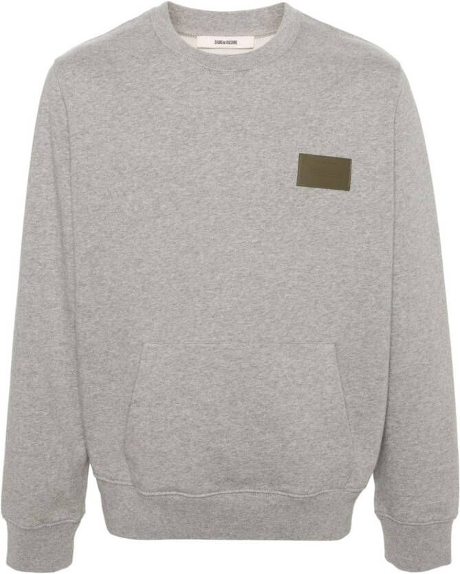Zadig&Voltaire Aime sweater met logopatch Grijs