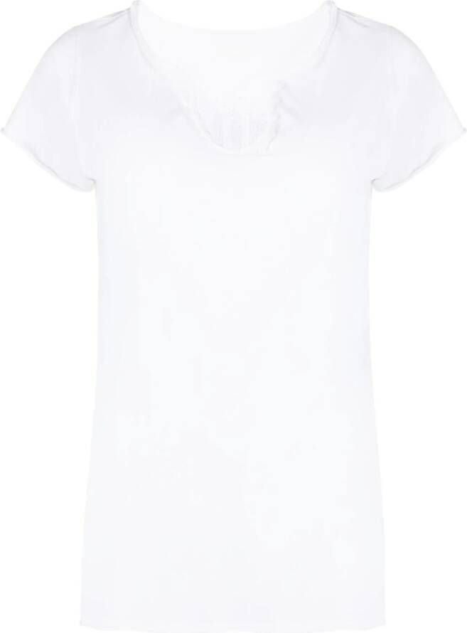Zadig&Voltaire Amour crystal-embellished Henley T-shirt Wit