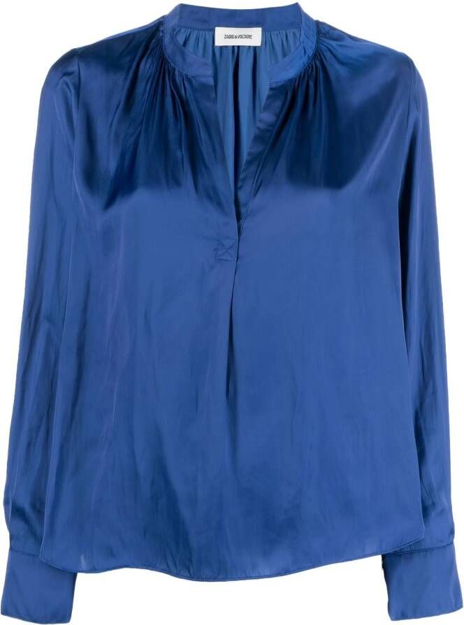 Zadig&Voltaire Satijnen blouse Blauw
