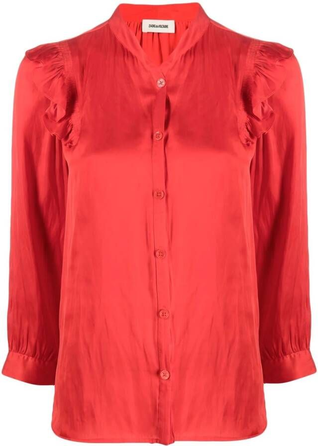 Zadig&Voltaire Blouse met ruches Rood