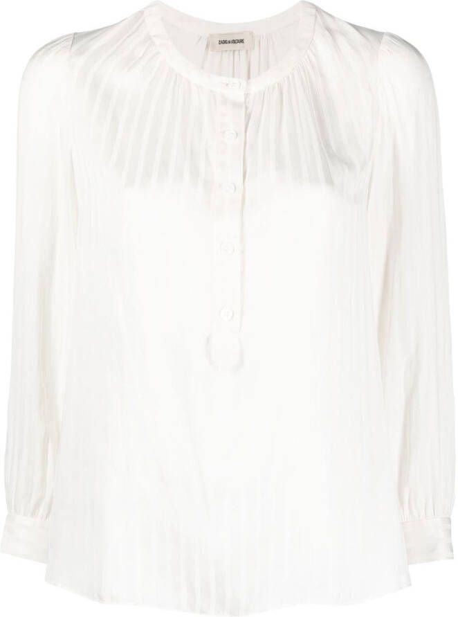 Zadig&Voltaire Blouse met streepdetail Wit