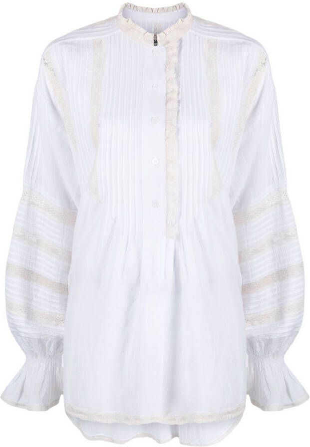 Zadig&Voltaire Broderie anglaise blouse Wit