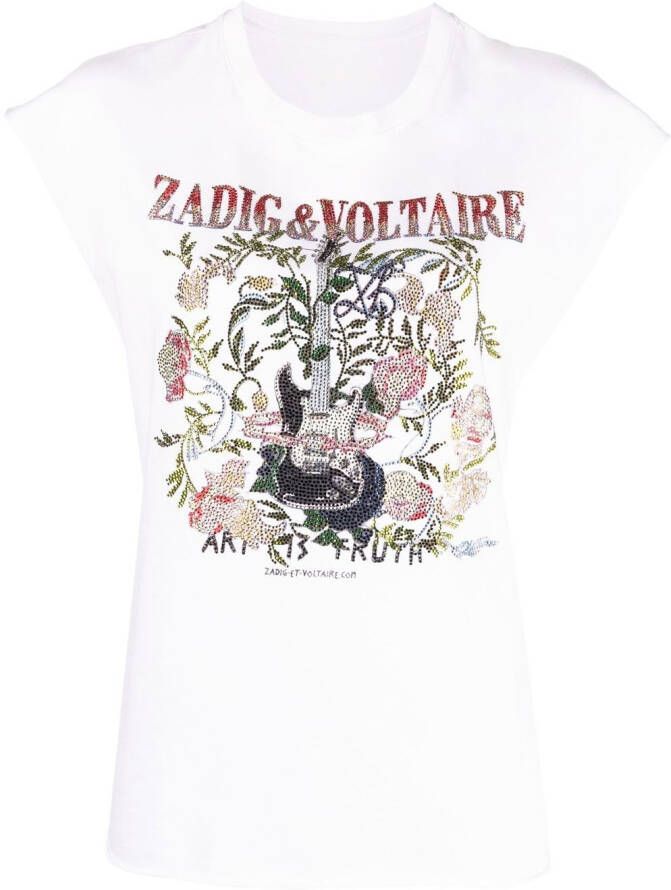 Zadig&Voltaire Tanktop met print Wit
