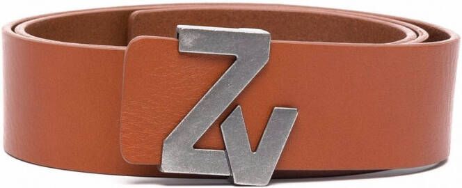 Zadig&Voltaire Gespriem met logo Bruin
