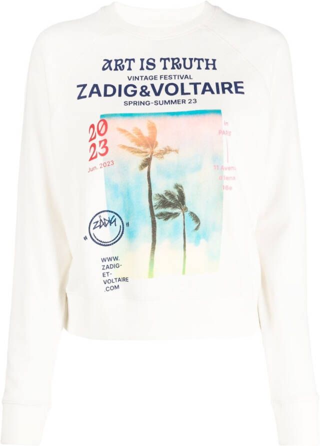 Zadig&Voltaire Sweater met print Beige