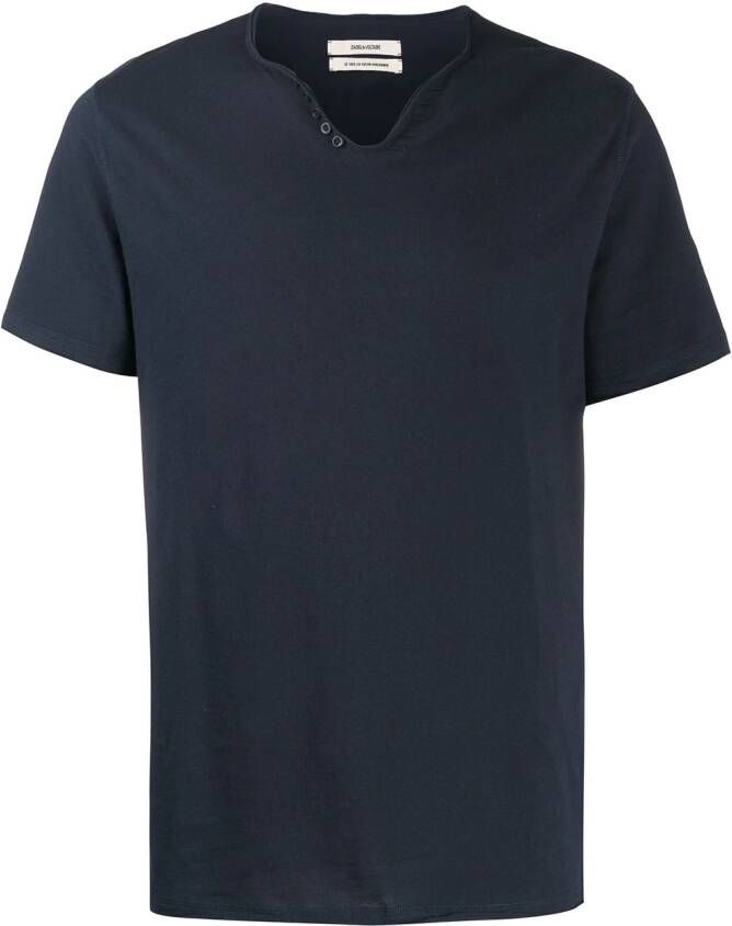Zadig&Voltaire Henley T-shirt Blauw