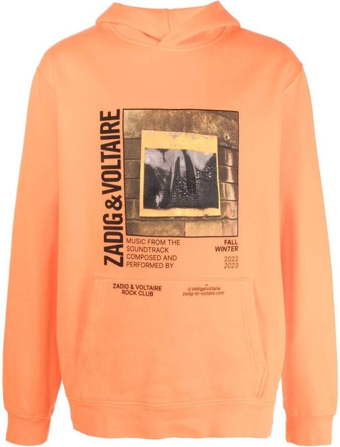 Zadig&Voltaire Hoodie met grafische print Oranje