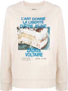 Zadig&Voltaire Sweater met fotoprint Beige