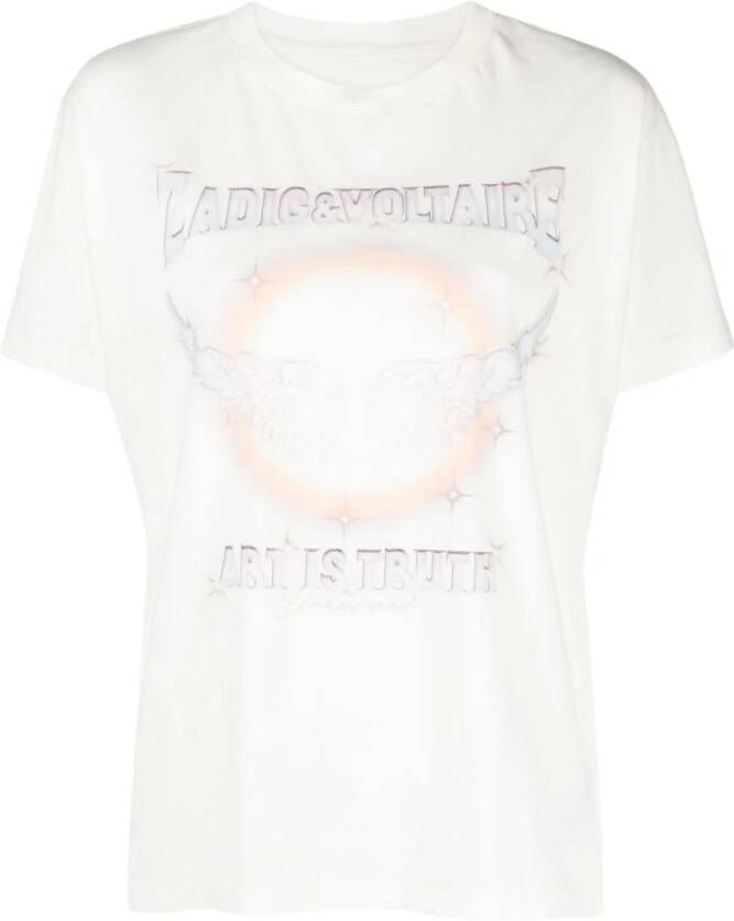 Zadig&Voltaire Tommer T-shirt met logoprint Geel
