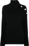 Zadig & Voltaire Zwarte Kasjmier Coltrui met Knopen Black Dames - Thumbnail 1