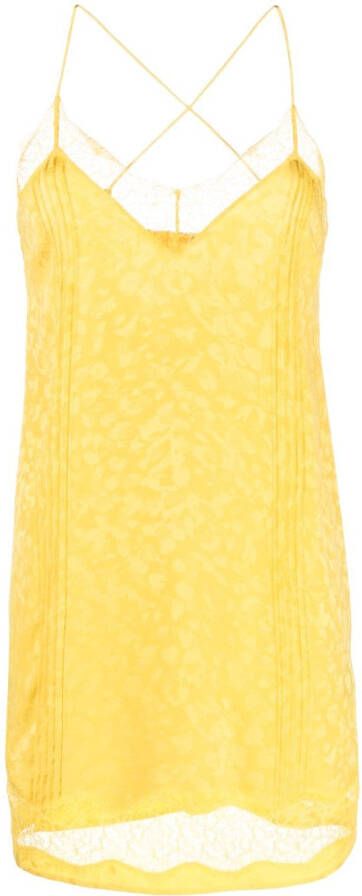 Zadig&Voltaire Midi-jurk met kant Geel