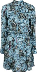 Zadig&Voltaire Mini-jurk met bloemenprint Blauw
