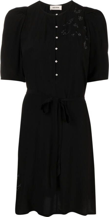 Zadig&Voltaire Mini-jurk verfraaid met stras Zwart