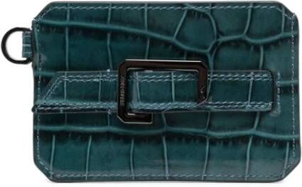 Zadig&Voltaire Pasjeshouder met krokodillen-reliëf Blauw