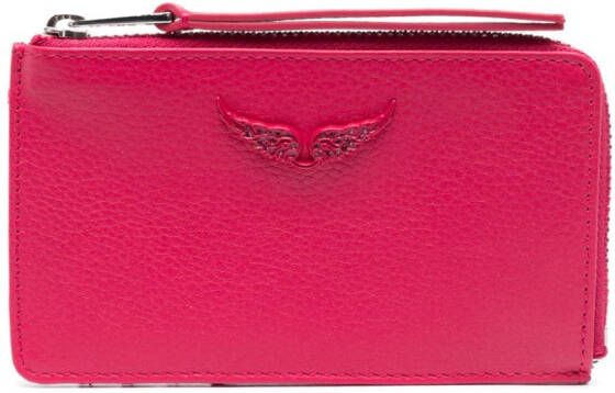 Zadig&Voltaire Portemonnee met logoplakkaat Roze