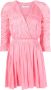 Zadig&Voltaire Realine gathered satin-finish minidress Roze - Thumbnail 1