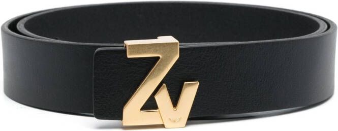 Zadig&Voltaire Riem met logoplakkaat Zwart