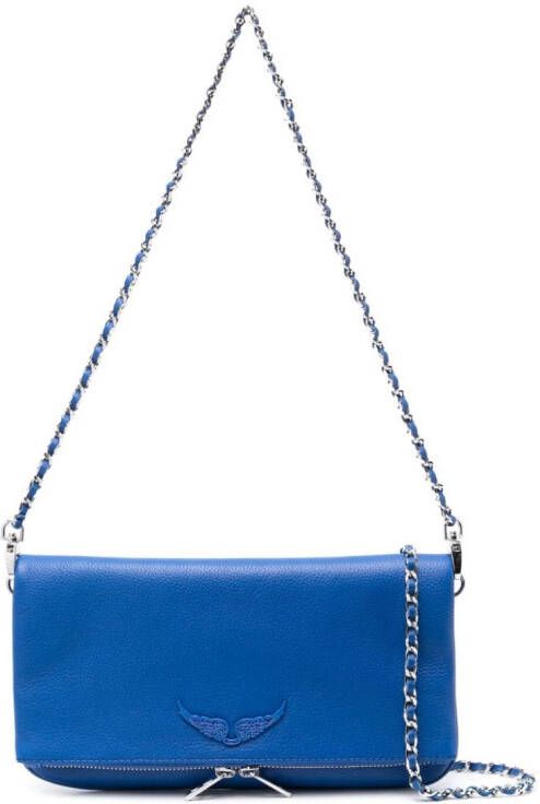Zadig&Voltaire Rock leren crossbodytas Blauw