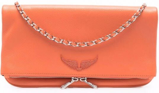 Zadig&Voltaire Rocky boekentas met logoplakkaat Oranje
