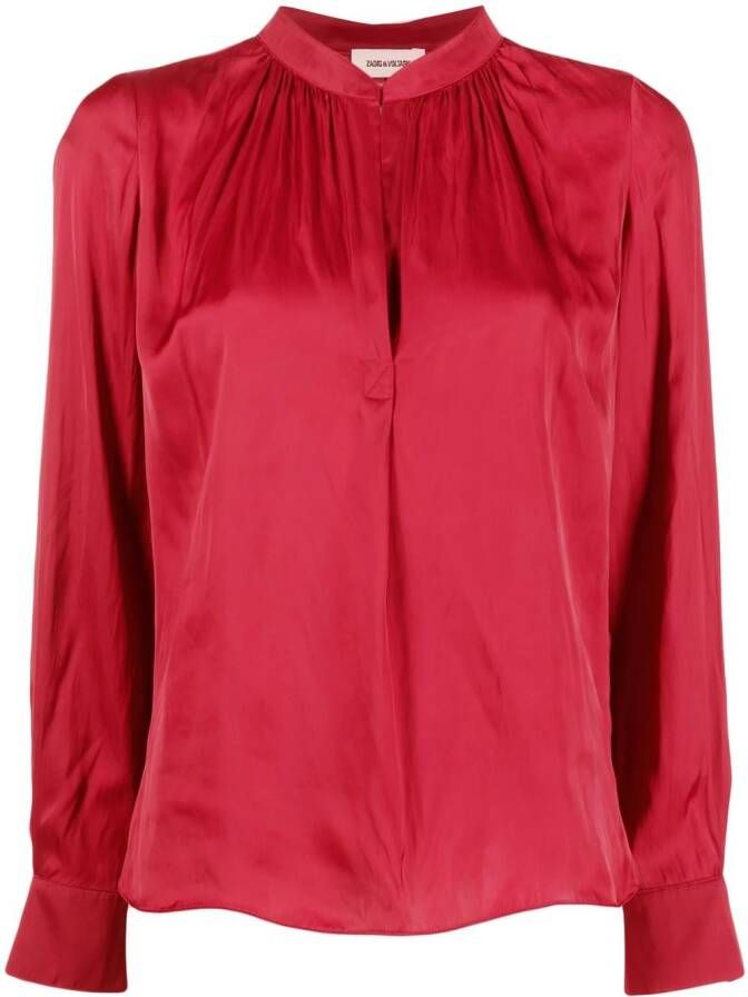 Zadig&Voltaire Satijnen blouse Rood