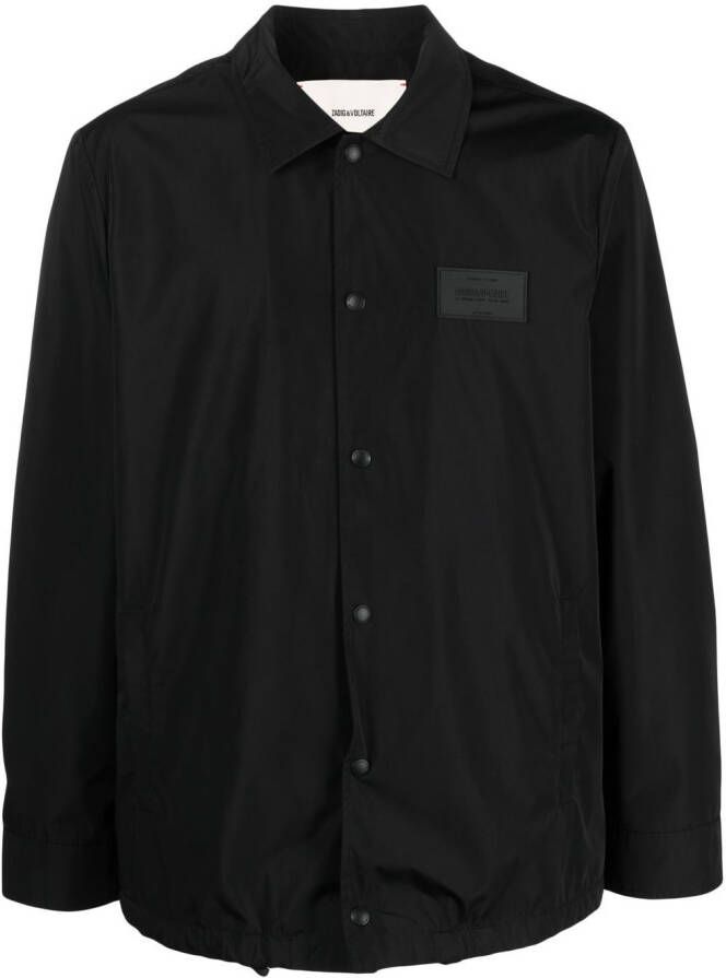 Zadig&Voltaire Shirtjack met logopatch Zwart