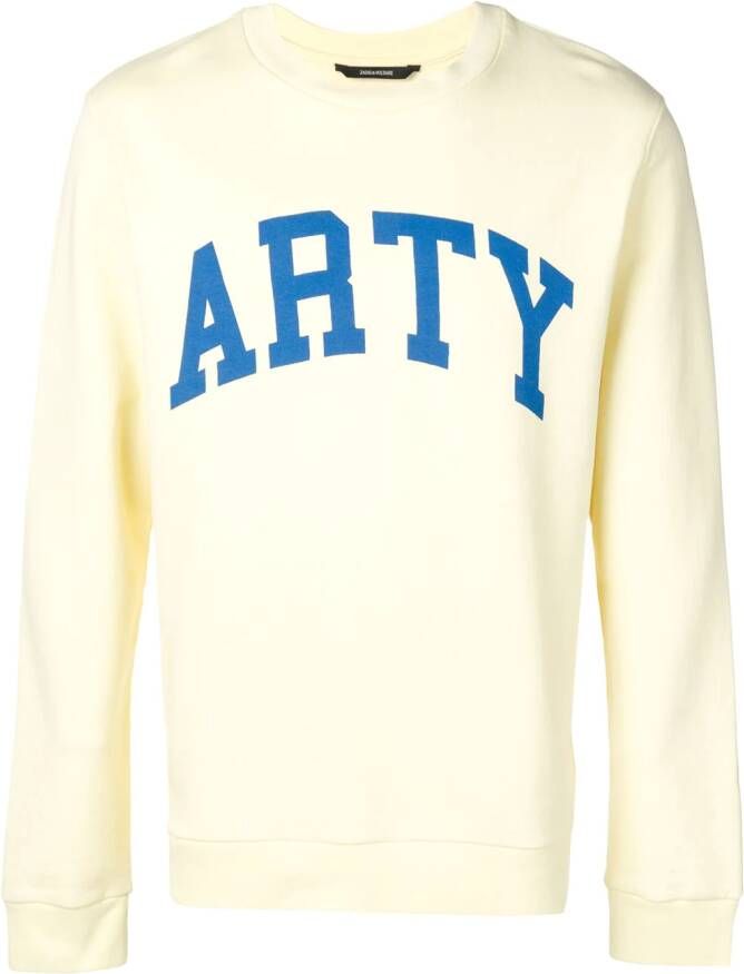Zadig&Voltaire Sweater met 'Arty' print Geel