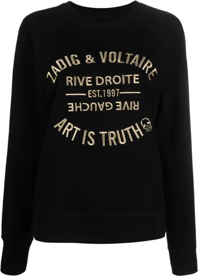 Zadig&Voltaire Sweater met geborduurd logo Zwart