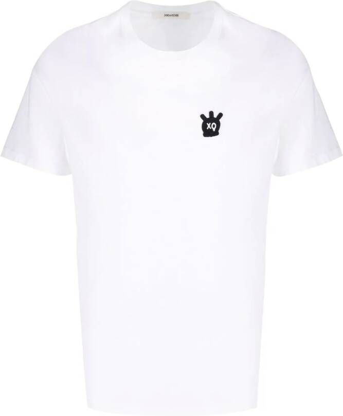 Zadig&Voltaire T-shirt met doodskopprint Wit