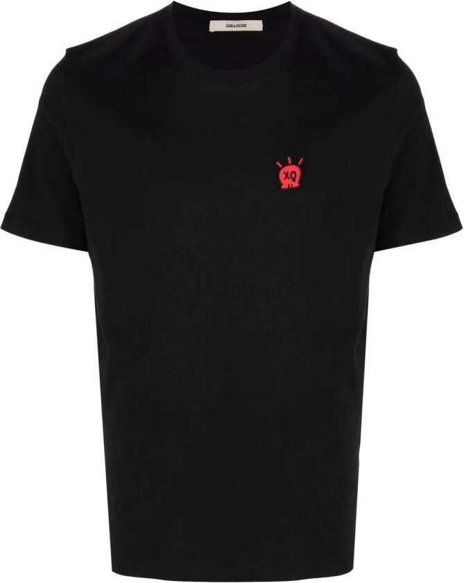 Zadig&Voltaire T-shirt met doodskopprint Zwart