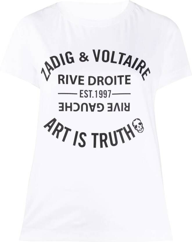 Zadig&Voltaire T-shirt met logo Wit