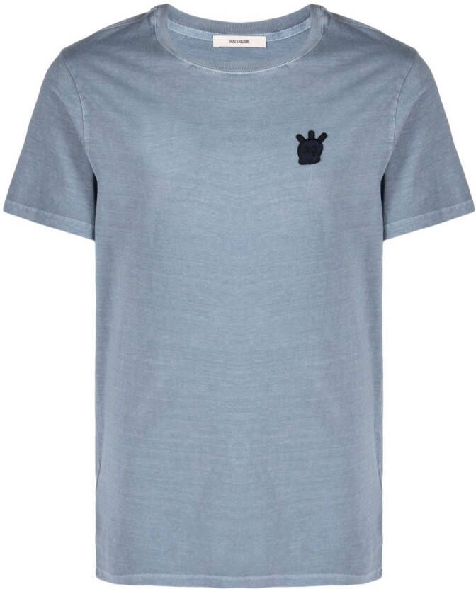 Zadig&Voltaire T-shirt met logopatch Blauw