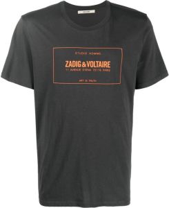 Zadig&Voltaire T-shirt met logoprint Grijs
