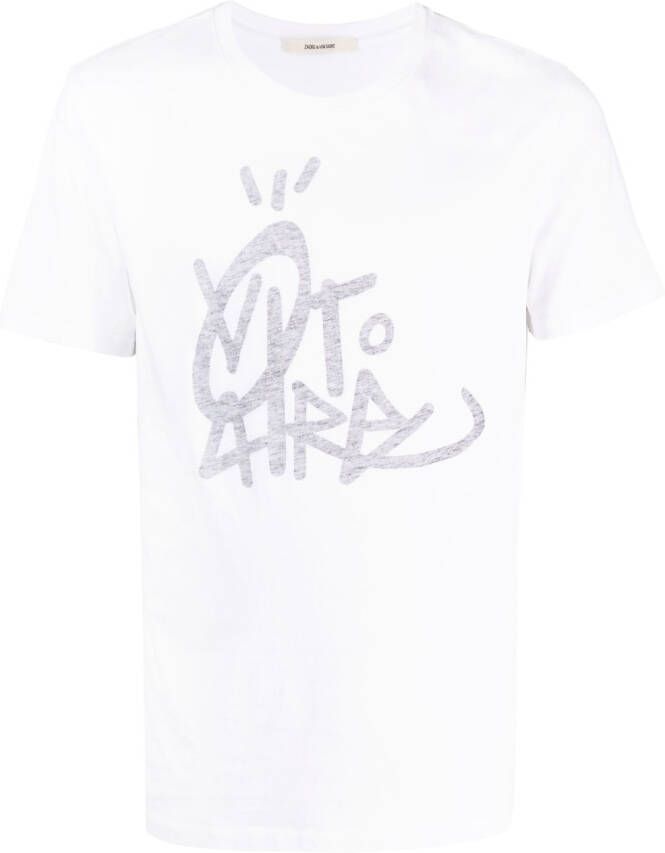 Zadig&Voltaire T-shirt met logoprint Wit