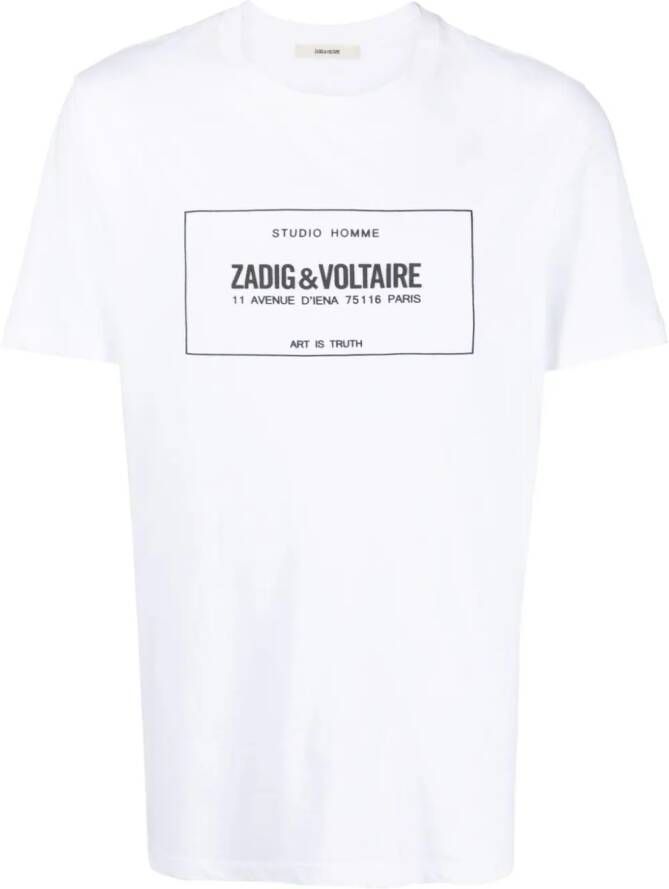 Zadig&Voltaire T-shirt met logoprint Wit