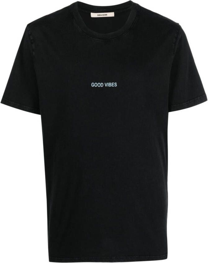 Zadig&Voltaire T-shirt met logoprint Zwart