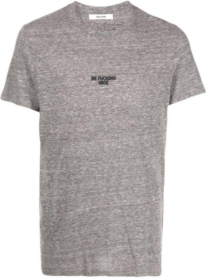Zadig&Voltaire T-shirt met tekst Grijs
