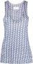 Zadig&Voltaire Tanktop met monogramprint Blauw - Thumbnail 1