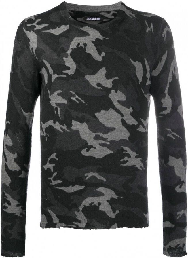 Zadig&Voltaire Trui met camouflageprint Zwart