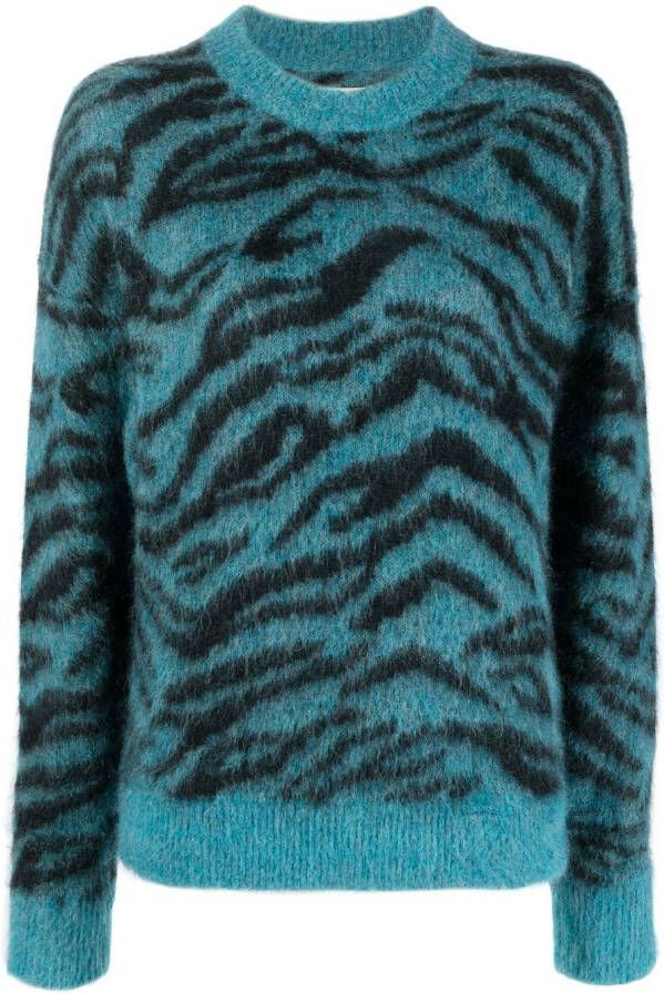 Zadig&Voltaire Trui met zebraprint Blauw